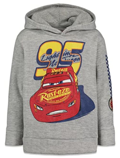 Disney Pixar Cars Lightning McQueen Tow Mater Fleece Pullover Hoodie Toddler to Big Kid