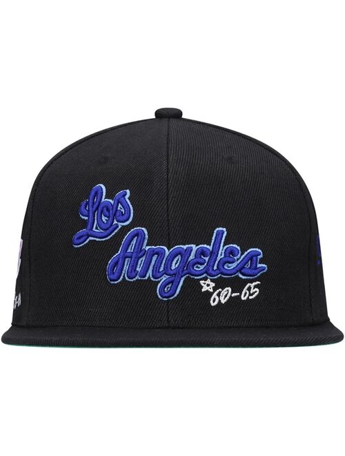 Men's Mitchell & Ness Black Los Angeles Lakers Hardwood Classics Timeline Fitted Hat