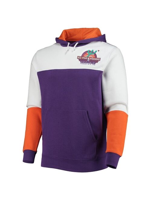 Men's Mitchell & Ness Purple NBA Hardwood Classics 1995 All-Star Game Colorblock Fusion Pullover Hoodie