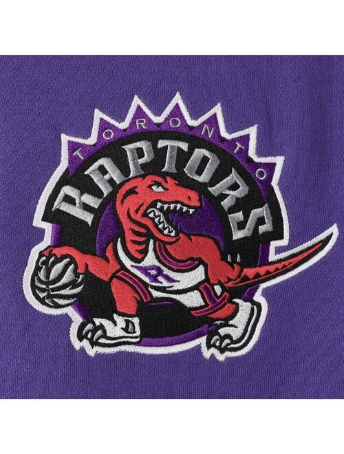 Mitchell & Ness Men's Purple, Black Toronto Raptors Hardwood Classics Big and Tall Leading Scorer Fleece Pullover Sweatshirt