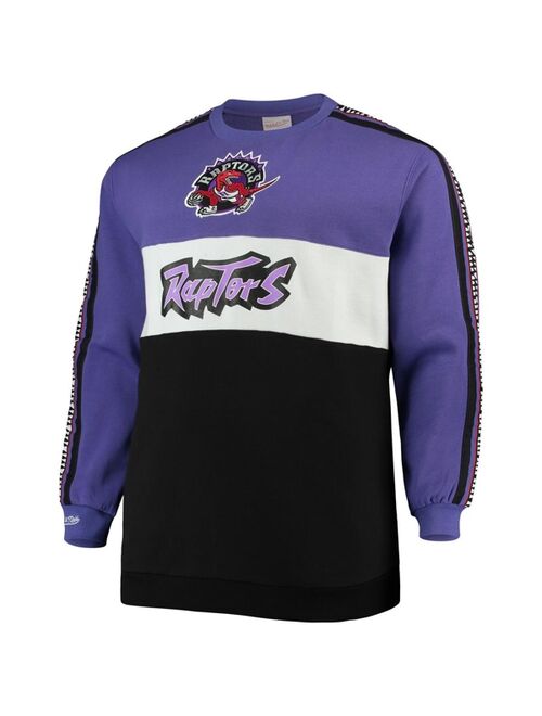 Mitchell & Ness Men's Purple, Black Toronto Raptors Hardwood Classics Big and Tall Leading Scorer Fleece Pullover Sweatshirt