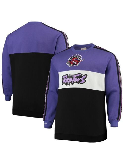 Mitchell & Ness Men's Purple, Black Toronto Raptors Hardwood Classics Big and Tall Leading Scorer Fleece Pullover Sweatshirt