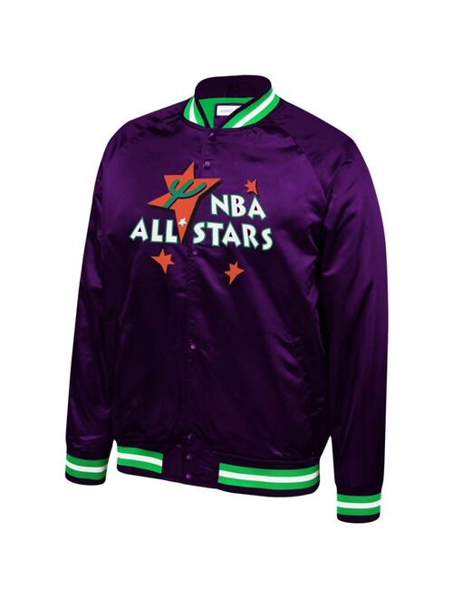 Men's Mitchell & Ness Purple 1995 NBA All-Star Game Lightweight Satin Full-Snap Jacket