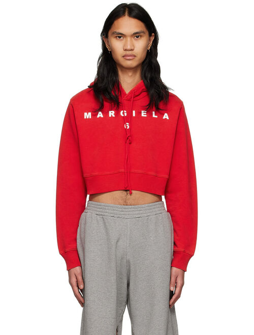 MM6 MAISON MARGIELA SSENSE Exclusive Red Cotton Hoodie