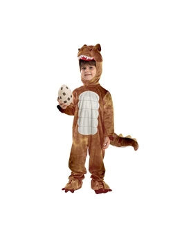 Child Unisex Brown T-rex Realistic Costume-3T