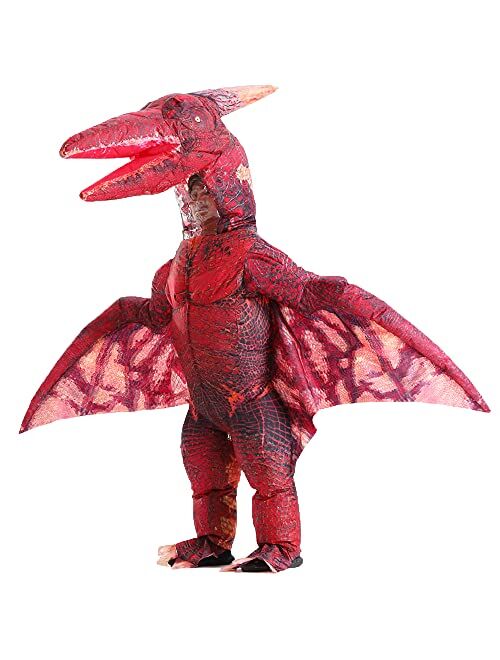 Mxosum Inflatable Pterodactyl Costume for Adult Dinosaur Blow up Costume Party Dress up Funny Dino Halloween Costume