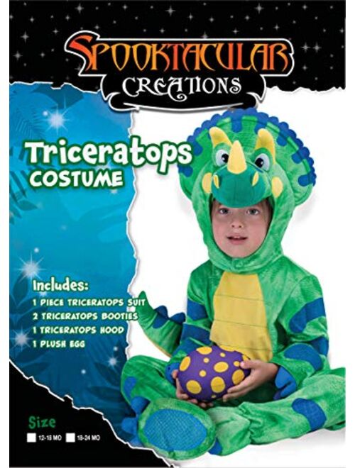 Spooktacular Creations Baby Triceratops Dinosaur Costume Set for Halloween Party