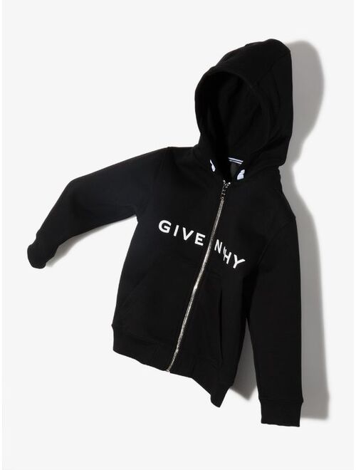 Givenchy Kids logo-print zip-up hoodie