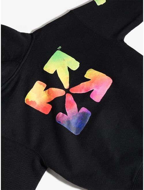 Off-White Kids Watercolour Arrow-print hoodie