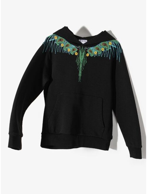 Marcelo Burlon County Of Milan Kids Wings-print cotton-blend hoodie