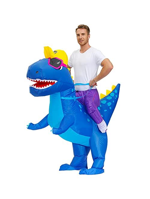 Decalare Inflatable Costume For Adults, Inflatable Dinosaur Costume, Halloween Costumes For Men/Women,Funny Blow up Costumes