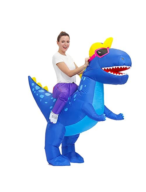 Decalare Inflatable Costume For Adults, Inflatable Dinosaur Costume, Halloween Costumes For Men/Women,Funny Blow up Costumes