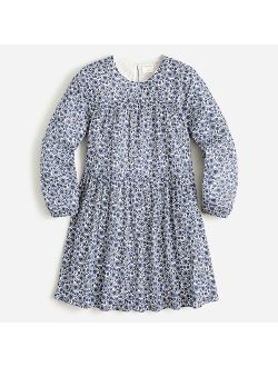 Girls' long-sleeve dress in floral