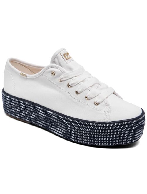 KEDS Women's Triple Up Webbing Canvas Platform Casual Sneakers from Finish Line