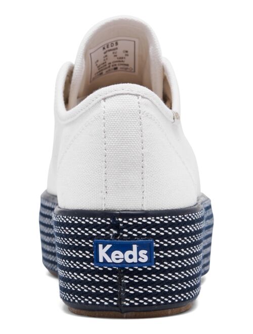 KEDS Women's Triple Up Webbing Canvas Platform Casual Sneakers from Finish Line