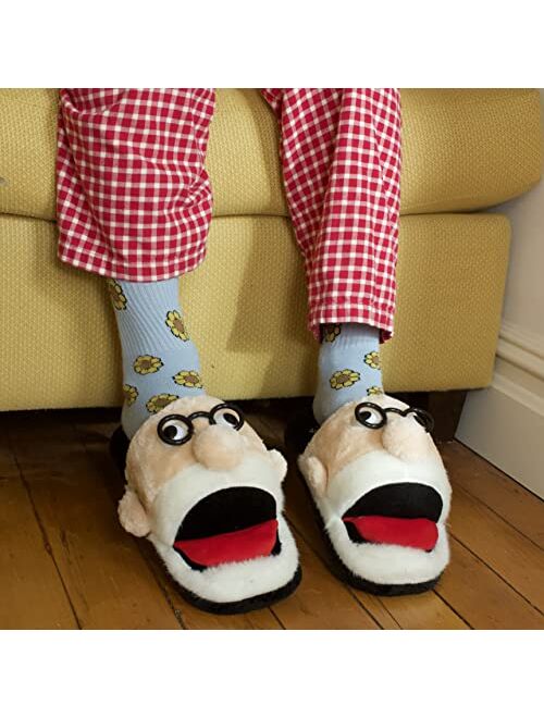 The Unemployed Philosophers Guild Freudian Slippers - Comfy Plush Slip - On Footwear - Size