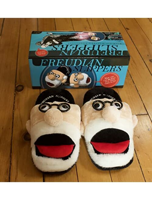 The Unemployed Philosophers Guild Freudian Slippers - Comfy Plush Slip - On Footwear - Size