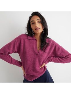 Collared V-neck sweater in Supersoft yarn