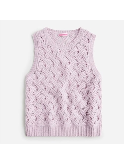 Cashmere pointelle sweater shell