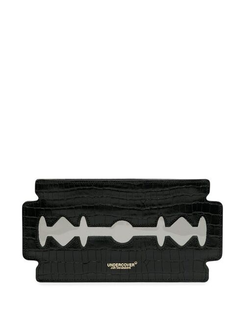 Buy Undercover Blade crocodile-effect clutch bag online | Topofstyle