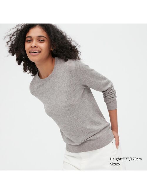 UNIQLO Extra Fine Merino Crew Neck Long-Sleeve Sweater