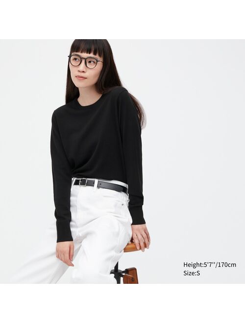 UNIQLO Extra Fine Merino Crew Neck Long-Sleeve Sweater