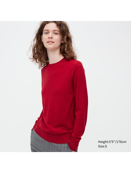 UNIQLO Extra Fine Merino Crew Neck Long-Sleeve Sweater