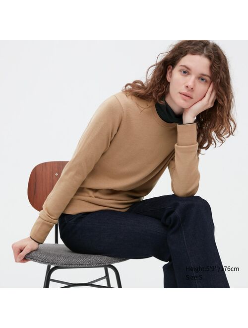 UNIQLO Extra Fine Merino Crew Neck Long-Sleeve Sweater