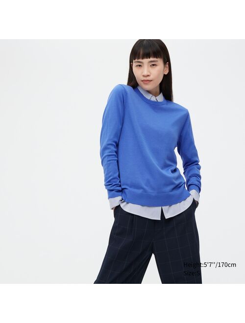 UNIQLO Extra Fine Merino Crew Neck Long-Sleeve Sweater