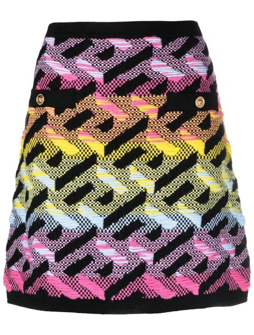 Versace greca-knit mini skirt