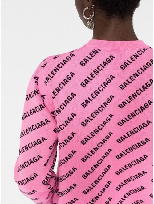 Balenciaga logo-intarsia jumper