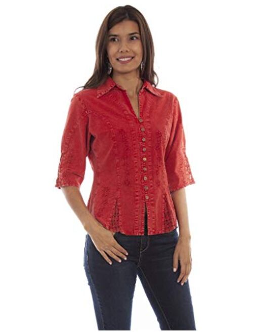 Scully Women's Peruvian Top - Psl-064-Vlt