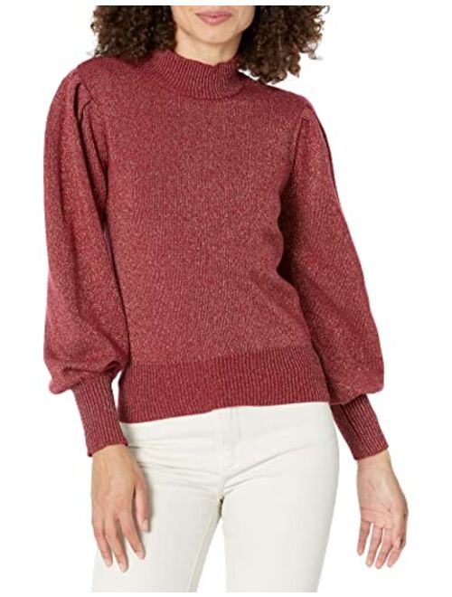 BCBGMAXAZRIA Women's Long Sleeve Mock Neck Sweater