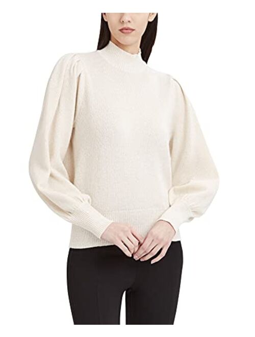 BCBGMAXAZRIA Women's Long Sleeve Mock Neck Sweater