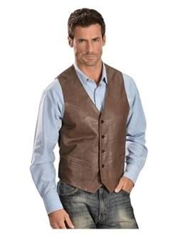 Men's Lamb Leather Western Vest - 503-221