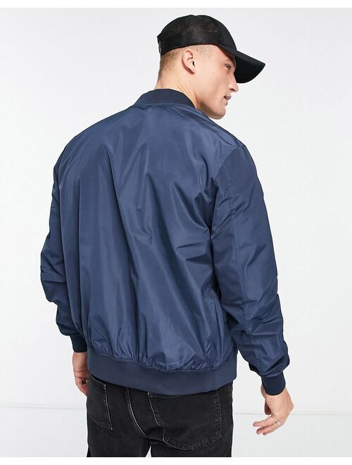 Pull&Bear bomber jacket in navy