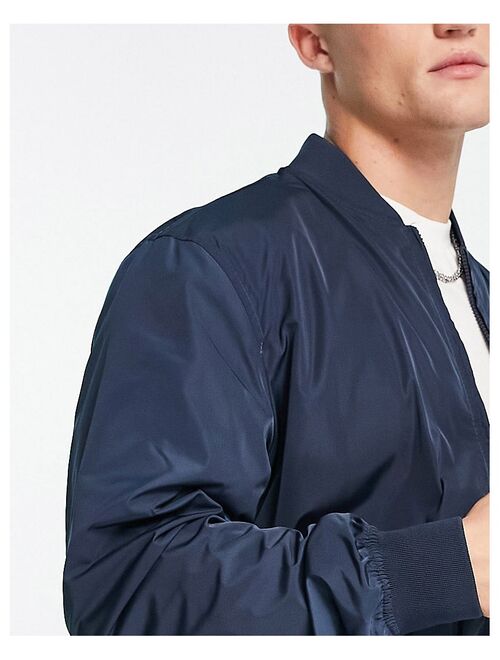 Pull&Bear bomber jacket in navy