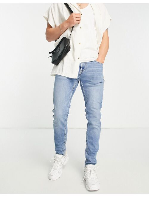 Pull&Bear skinny jeans in mid blue