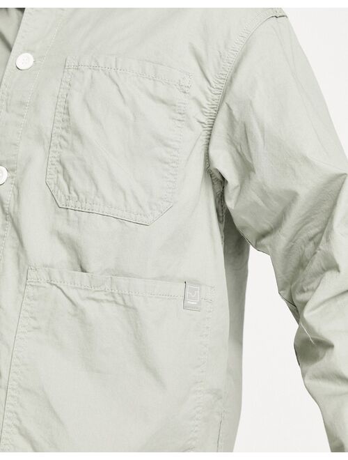 Pull&Bear shirt in relaxed fit in sage green