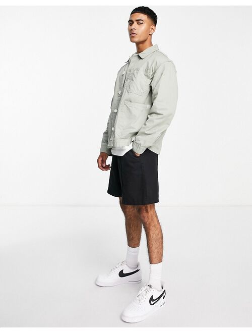 Pull&Bear shirt in relaxed fit in sage green