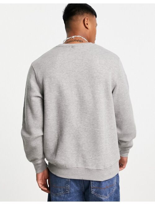 Pull&Bear crew neck sweatshirt in gray