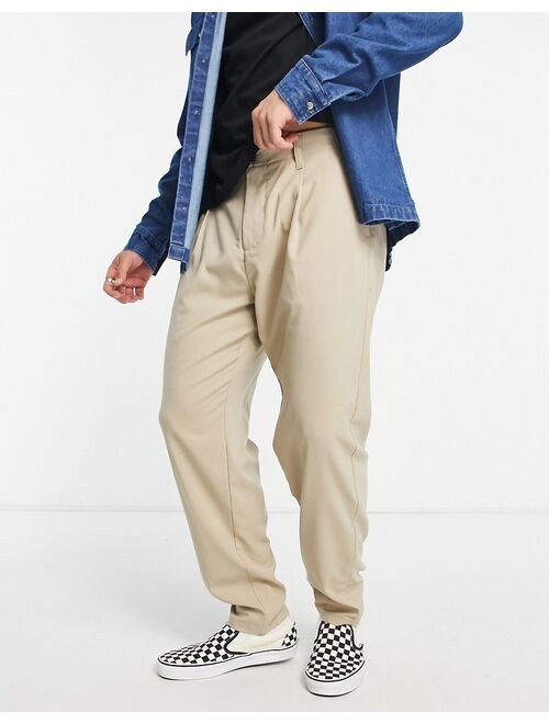 Pull&Bear smart balloon fit pants in ecru