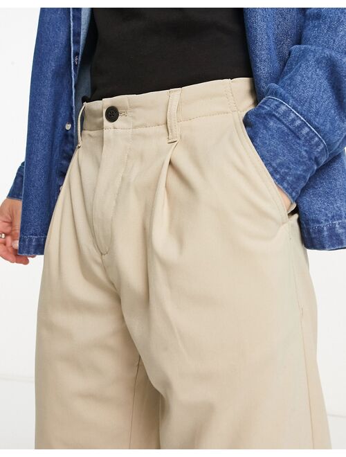 Pull&Bear smart balloon fit pants in ecru