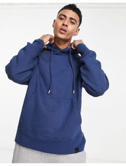 basic hoodie in dark blue