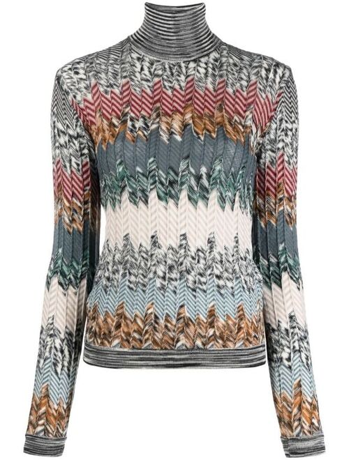 Missoni zigzag-knit wool jumper