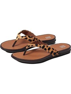 Gracie Hair-On Leather Flip-Flops