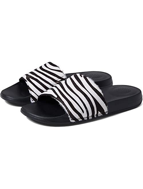 FitFlop Iqushion Hair-On Leather Slides