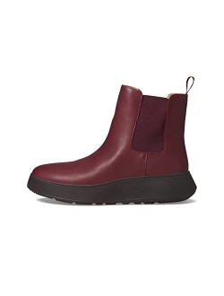 F-Mode Leather Flatform Chelsea Boots