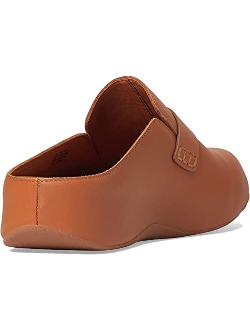 FitFlop Shuv Buckle-Strap Leather Clogs