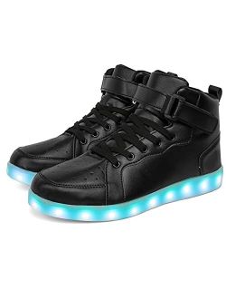 Wajin LED Light Up Shoes High-top Flashing Dancing Sports Shoes for Women Men Gift with USB Charging Glowing Luminous Fashion Sneakers